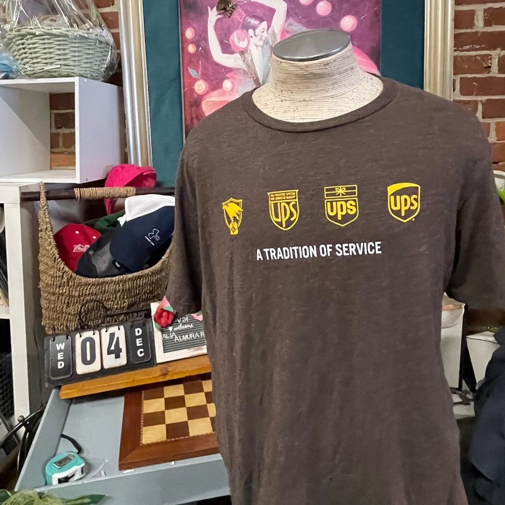 VTG. A TRADITION OF SERVICE Evolution Of Logos UPS Employee Work T-Shirt Men’sxl